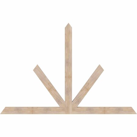Ekena Millwork Saratoga Smooth Timber Gable Bracket, Douglas Fir, 108"W x 72"H x 3 1/2"D x 5 1/2"F, 16/12 Pitch GBW108X72X0406SAR00SDF